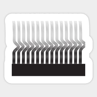 black and white paint stripes Minimal Sticker